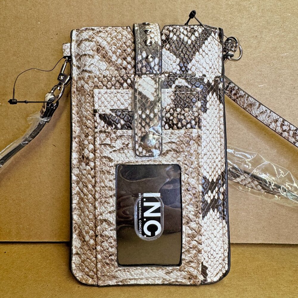 I.N.C International Concepts Ashlii Phone Wristlet Crossbody – Sleek Snake